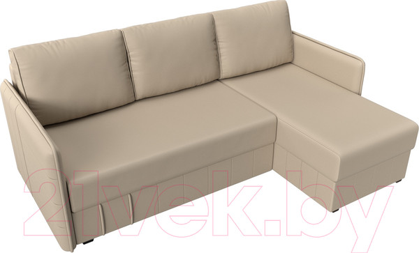 Изображение товара Диван угловой Лига Диванов Слим правый (экокожа бежевый)