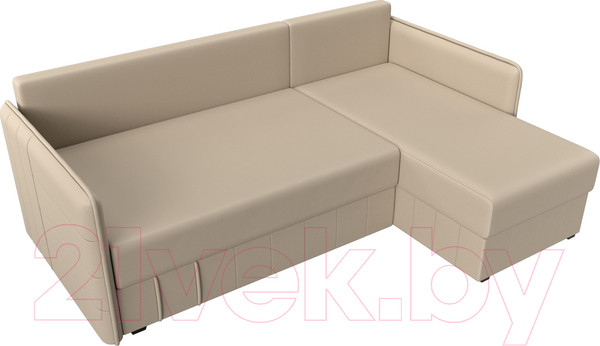 Изображение товара Диван угловой Лига Диванов Слим правый (экокожа бежевый)