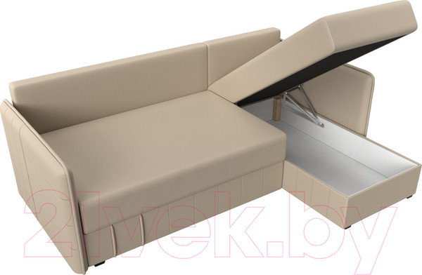 Изображение товара Диван угловой Лига Диванов Слим правый (экокожа бежевый)