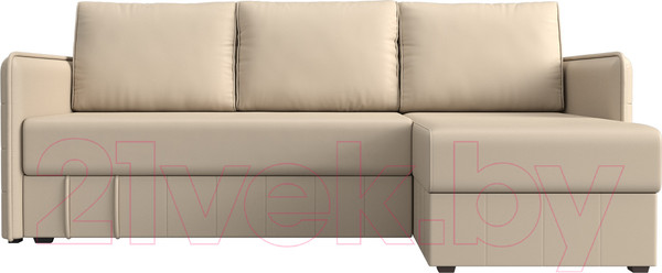 Изображение товара Диван угловой Лига Диванов Слим правый (экокожа бежевый)