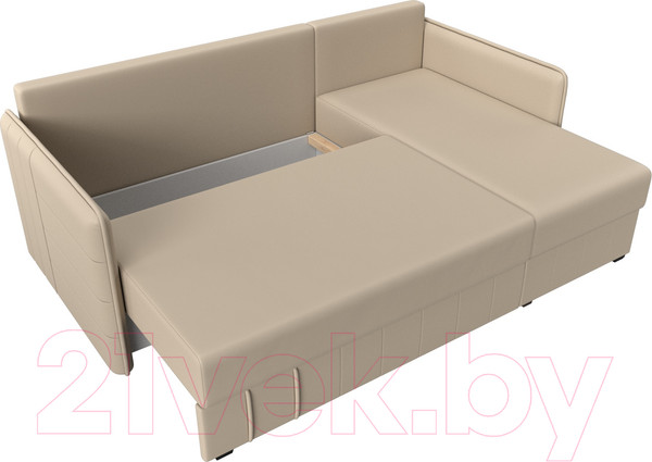 Изображение товара Диван угловой Лига Диванов Слим правый (экокожа бежевый)