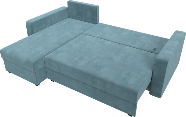 Изображение товара Диван угловой Лига Диванов Ливерпуль Лайт левый (велюр бирюзовый)