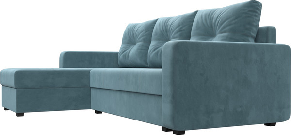 Изображение товара Диван угловой Лига Диванов Ливерпуль Лайт левый (велюр бирюзовый)