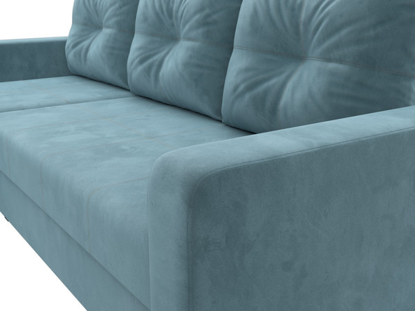 Изображение товара Диван угловой Лига Диванов Ливерпуль Лайт левый (велюр бирюзовый)