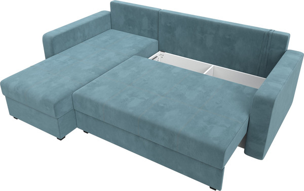 Изображение товара Диван угловой Лига Диванов Ливерпуль Лайт левый (велюр бирюзовый)