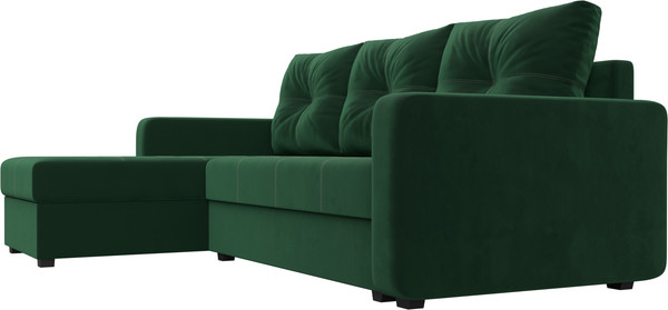 Изображение товара Диван угловой Лига Диванов Ливерпуль Лайт левый (велюр зеленый)