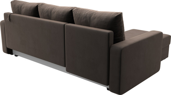 Изображение товара Диван угловой Лига Диванов Ливерпуль Лайт левый (велюр коричневый)