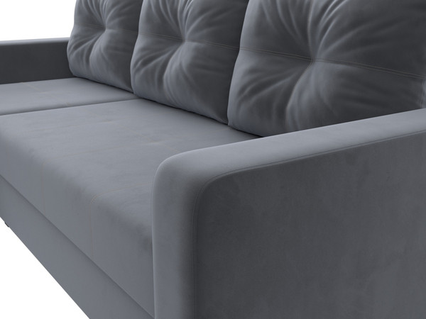 Изображение товара Диван угловой Лига Диванов Ливерпуль Лайт левый (велюр серый)