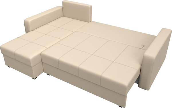 Изображение товара Диван угловой Лига Диванов Ливерпуль Лайт левый (экокожа бежевый)