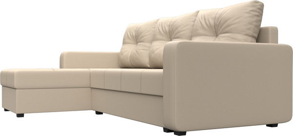 Изображение товара Диван угловой Лига Диванов Ливерпуль Лайт левый (экокожа бежевый)