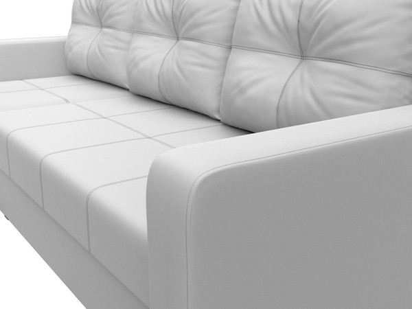 Изображение товара Диван угловой Лига Диванов Ливерпуль Лайт левый (экокожа белый)