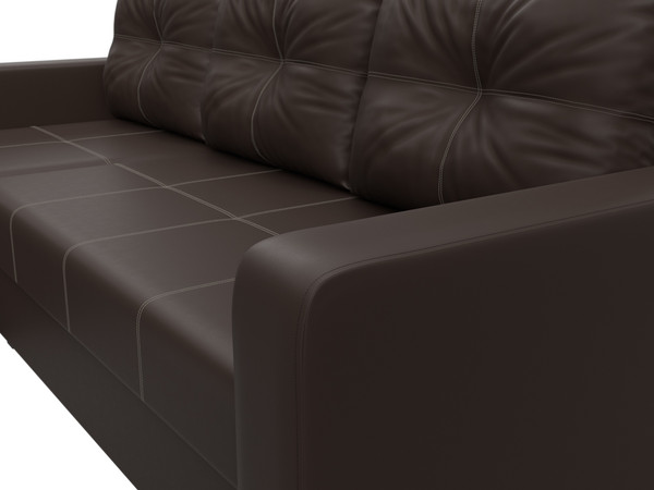 Изображение товара Диван угловой Лига Диванов Ливерпуль Лайт левый (экокожа коричневый)