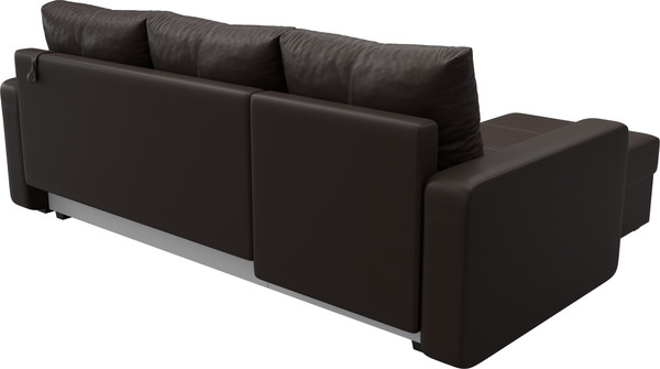 Изображение товара Диван угловой Лига Диванов Ливерпуль Лайт левый (экокожа коричневый)