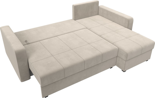 Изображение товара Диван угловой Лига Диванов Ливерпуль Лайт правый (велюр бежевый)