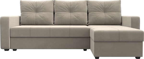 Изображение товара Диван угловой Лига Диванов Ливерпуль Лайт правый (велюр бежевый)