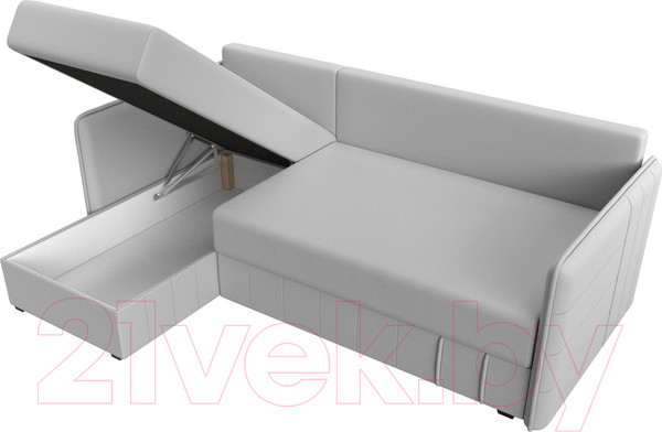 Изображение товара Диван угловой Лига Диванов Слим левый (экокожа белый)