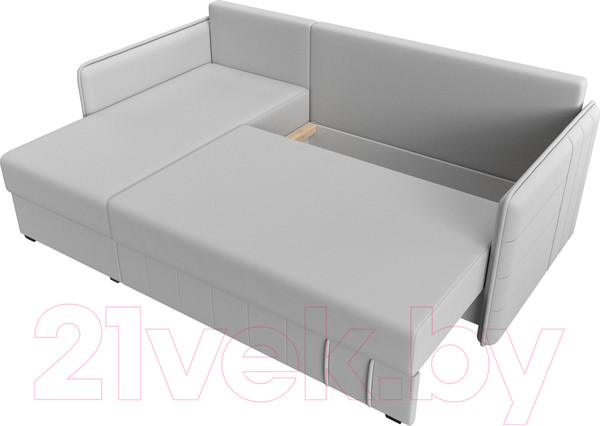 Изображение товара Диван угловой Лига Диванов Слим левый (экокожа белый)