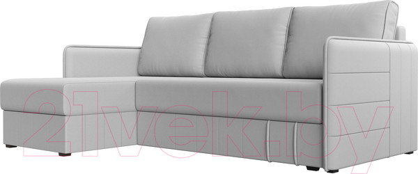 Изображение товара Диван угловой Лига Диванов Слим левый (экокожа белый)