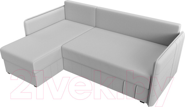 Изображение товара Диван угловой Лига Диванов Слим левый (экокожа белый)
