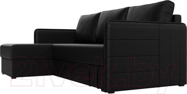 Изображение товара Диван угловой Лига Диванов Слим левый (экокожа черный)