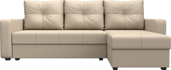 Изображение товара Диван угловой Лига Диванов Ливерпуль Лайт правый (экокожа бежевый)