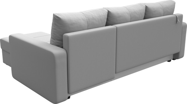 Изображение товара Диван угловой Лига Диванов Ливерпуль Лайт правый (экокожа белый)