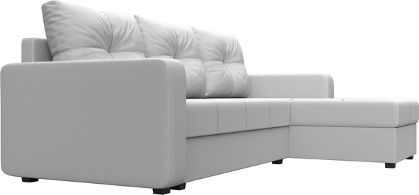 Изображение товара Диван угловой Лига Диванов Ливерпуль Лайт правый (экокожа белый)