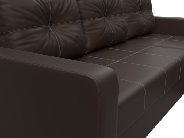 Изображение товара Диван угловой Лига Диванов Ливерпуль Лайт правый (экокожа коричневый)