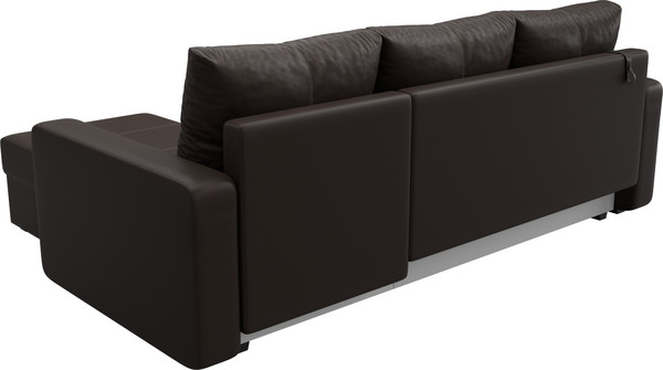 Изображение товара Диван угловой Лига Диванов Ливерпуль Лайт правый (экокожа коричневый)