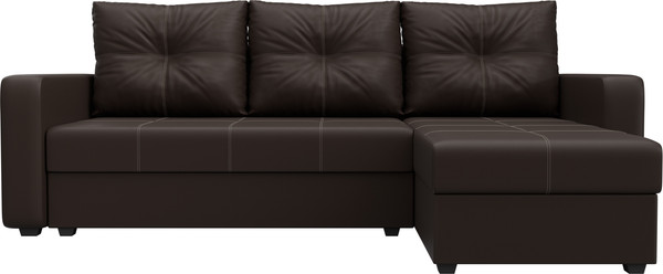 Изображение товара Диван угловой Лига Диванов Ливерпуль Лайт правый (экокожа коричневый)