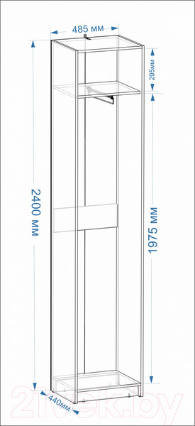 Изображение товара Шкаф-гармошка Евва Лайн ЛН-1D.240.44(0Z) (дуб кантри золотой)