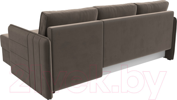 Изображение товара Диван угловой Лига Диванов Слим правый (велюр коричневый)