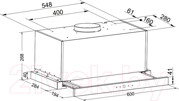 Изображение товара Вытяжка телескопическая ZORG Turbo 1200 60 S (белый)