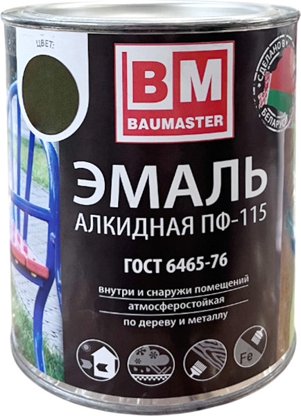 Изображение товара Эмаль BauMaster ПФ-115 (800г, защитная)