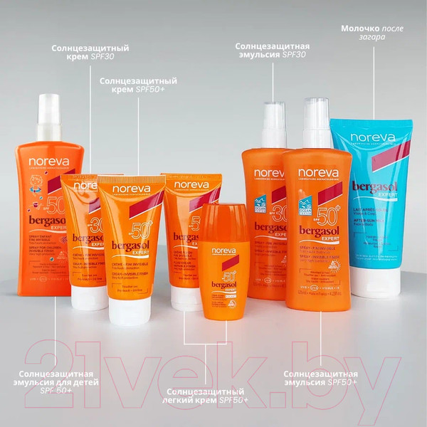 Изображение товара Эмульсия солнцезащитная Noreva Бергасол Эксперт SPF 50 (125мл)