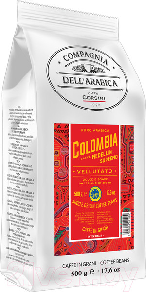Изображение товара Кофе в зернах Compagnia Dell'Arabica Колумбия Медельин Супремо (500г)