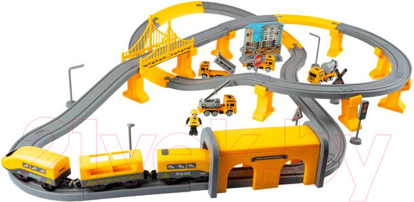 Изображение товара Железная дорога игрушечная Bondibon С электропоездом Спецтехника / ВВ6073