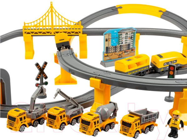 Изображение товара Железная дорога игрушечная Bondibon С электропоездом Спецтехника / ВВ6073