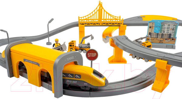 Изображение товара Железная дорога игрушечная Bondibon С электропоездом Спецтехника / ВВ6073