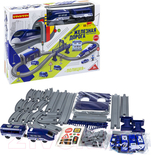 Изображение товара Железная дорога игрушечная Bondibon С электропоездом Полиция / ВВ6075