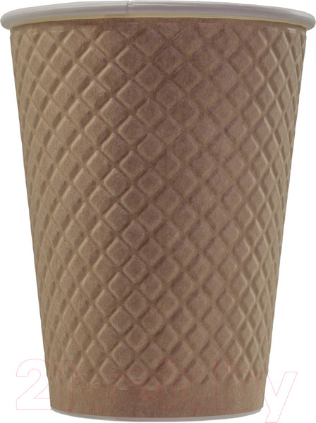 Изображение товара Набор бумажных стаканов Паксервис 300мл / EM90-430 (400шт, вафельный крафт)