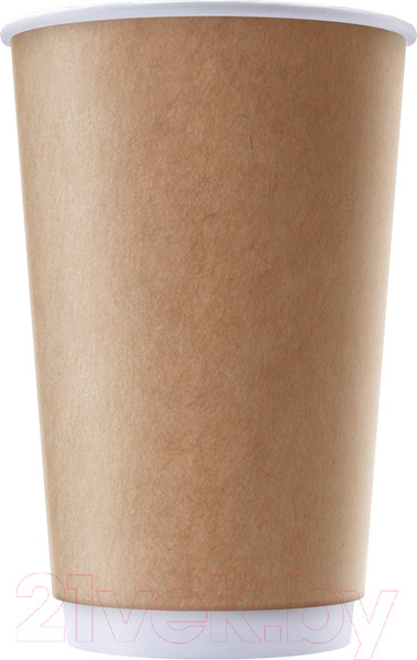 Изображение товара Набор бумажных стаканов Паксервис 400мл / DW90-530 (500шт, крафт)