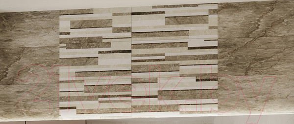 Изображение товара Декоративная плитка Beryoza Ceramica Onda (500x200, бежевый)