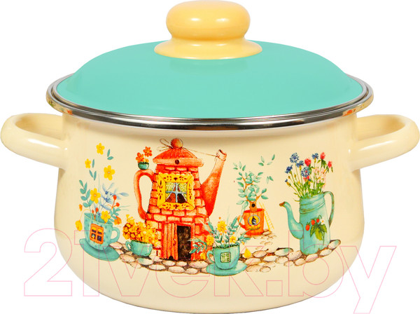 Изображение товара Кастрюля СтальЭмаль Чайный домик 1с45я