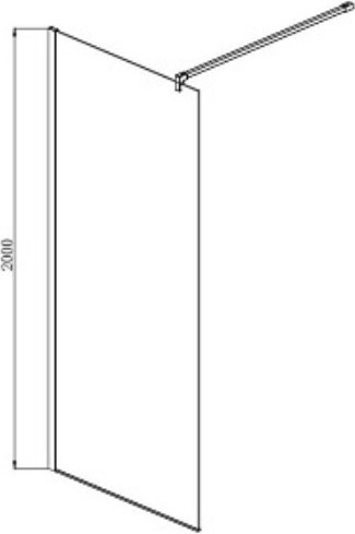 Изображение товара Душевая стенка Aquatek 100x200 / AQ WIW 10020BL Print (черный/прозрачное стекло/принт)