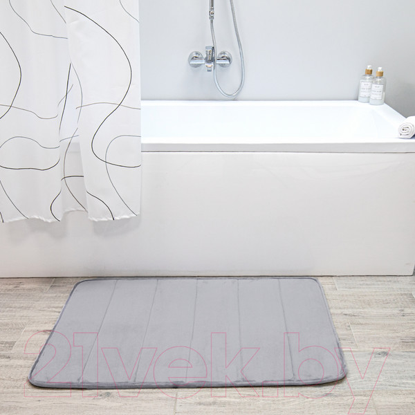 Изображение товара Коврик для ванной Вилина Велюр 7170 (50x80, светло-серый)