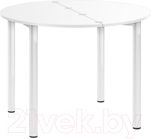 Изображение товара Обеденный стол Millwood Далис 1 (белый/металл белый)