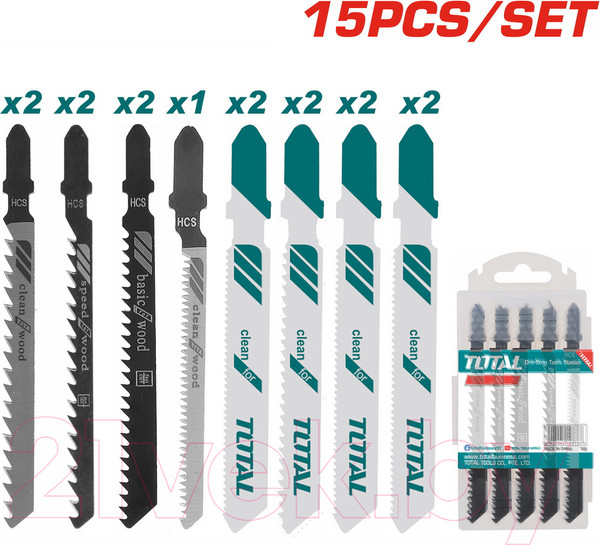 Изображение товара Набор пильных полотен TOTAL TAC1501 (15шт)