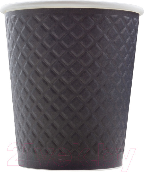 Изображение товара Набор бумажных стаканов Паксервис 250мл / DW80-280 (500шт, вафельный черный)