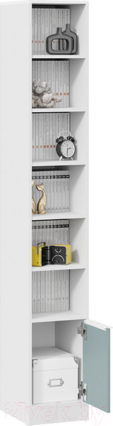 Изображение товара Стеллаж ТриЯ Марли (белый/серо-голубой)